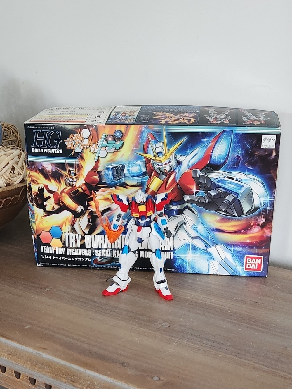 Built HGBF 1/144 Try Burning Gundam - Complete w/ Accessories & Manual